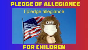 Pledge of allegiance words printable game: Pledge Of Allegiance For Kids Children Kindergarten Preschool Classroom