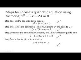 9 2 solving quadratics using factoring