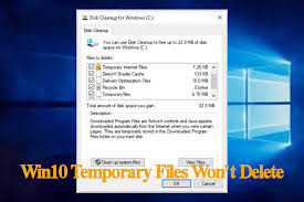 fix windows 10 temporary files won t