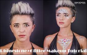 apply rhinestone glitter makeup