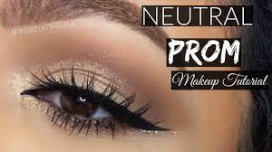 neutral glam prom makeup tutorial pop