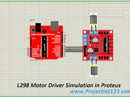 l298 motor driver simulation in proteus
