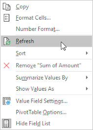 update a pivot table in excel in easy