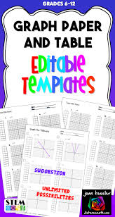 Graph Paper And Table Handout With Editable Template Secondary