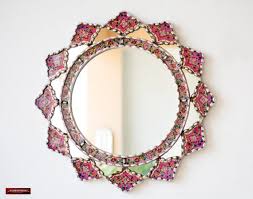 Decorative Pink Hanging Mirror Wall