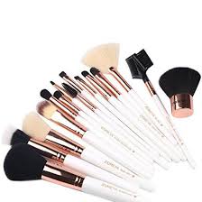 zoreya makeup brush set 15pcs rose gold