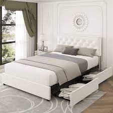 homfa queen size removable canopy bed