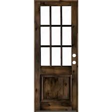 Black Stain Wood Prehung Front Door