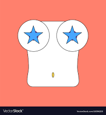 Flat icon design collection boobs and stars Vector Image