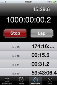 Iphone Stopwatch Good For 1 000 Hours Period  gambar png