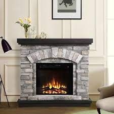 Freestanding Electric Fireplace In