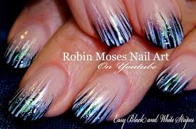 nail art by robin moses striped spring