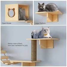 Solid Wood Cat Furniture Trees Pet Toy