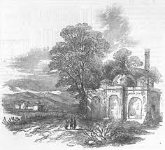 INDIA. Mutiny. Shelling, Aurangabad, antique print, 1857