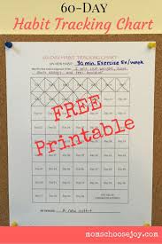 Free 60 Day Habit Tracking Chart School Work And Lunch Box