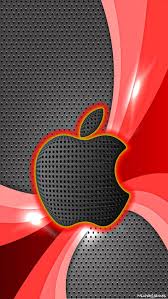 apple mesh red grill logo hd phone