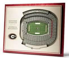 Details About Georgia Bulldogs Sanford Stadium 5 Layer 3d Of Wooden Wall Art