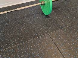 rubber gym flooring tile 25mm black