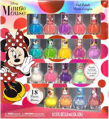 Amazon.com : Disney Minnie Mouse - Townley Girl Non-Toxic Peel-Off Nail  Polish Set for Girls, Glittery and Opaque Colors,18 Pcs|Perfect for Parties  Sleepovers Makeovers| Birthday Gift for Girls 3 Yrs+ : Beauty