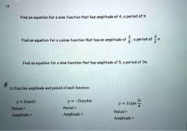 Find An Equation For A Sine Function
