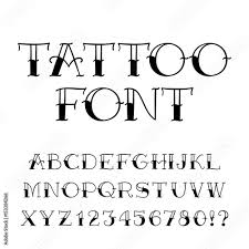 tattoo font vine style alphabet
