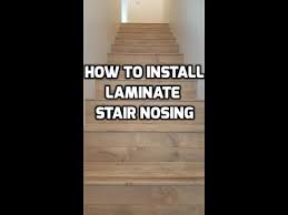 how to install laminate stair nosing