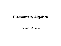 Ppt Elementary Algebra Powerpoint