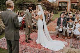 autumn wedding with a persian carpet