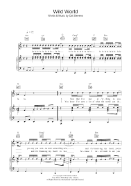 Am d7 g now that iâ ve lost everything t Cat Stevens Wild World Sheet Music Download Printable Pdf Music Notes Score Chords 164870