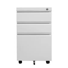 3 drawer wheeled mobile file cabinet