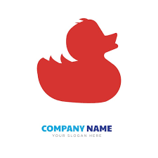 rubber duck company logo design wall