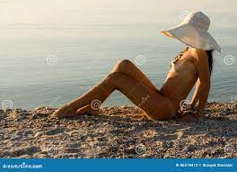Naked beach girl stock photo. Image of outdoor, nature - 96518412