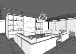 vray next sketchup living room 3d model