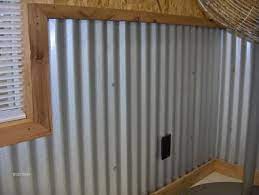 corrugated metal wall