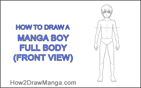 how to draw a manga boy full body