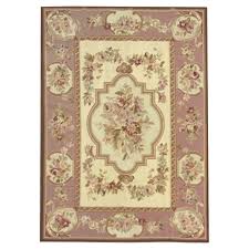 blush pink aubusson rug traditional