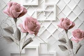 3d clic wallpaper rose flowers on a