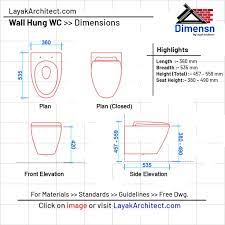 Wc Dimensions Water Closet Wall Hanging