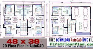 2d Floor Plan In Autocad With