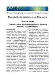 This helps them save time by to develop potential solutions or investigations into project ideas; File Ii Concept Paper Capacity Needs Assessment Wg Pdf Energypedia Info