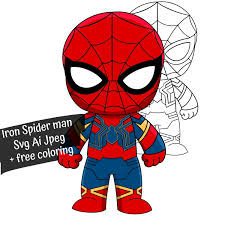 Spiderman coloring pages for boys free. 5 Baby Superheroes Svg Baby Thor Svg Hulk Svg Iron Etsy In 2021 Chibi Spiderman Baby Spiderman Iron Man Captain America
