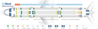 Seat Map Airbus A330 300 Air Transat Best Seats In The Plane