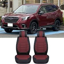 For Subaru Forester Wine Red Leather