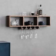 35 4 Solid Wood Wall Mounted Wine