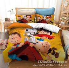 Snoopy Bedding Set 3pcs Duvet Cover