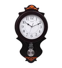 Brown Solid Wood Tack Pendulum Clock