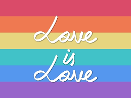 love is love lgbt colorful background