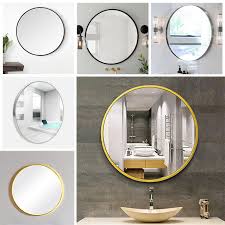 Large Industrial Round Wall Mirror