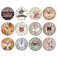 Vintage Wall Clock Round Silent Clocks