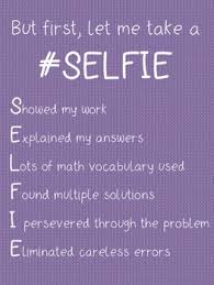 Selfie Anchor Chart Acronym For Checking Work In Math